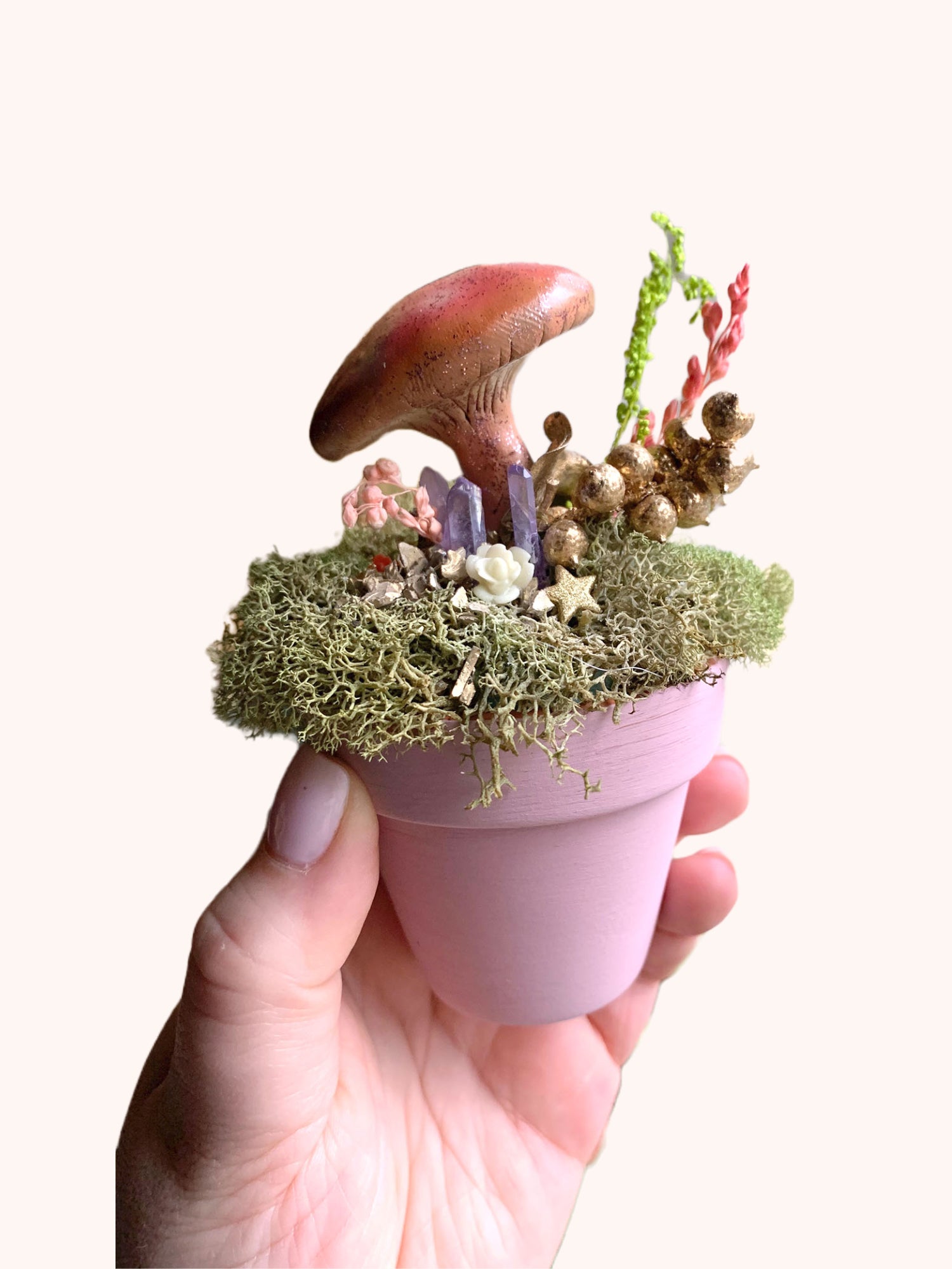 mushroom planter pot Cottagecore Whimsical Mushroom Planter Pot Decor – Rich Gypsy