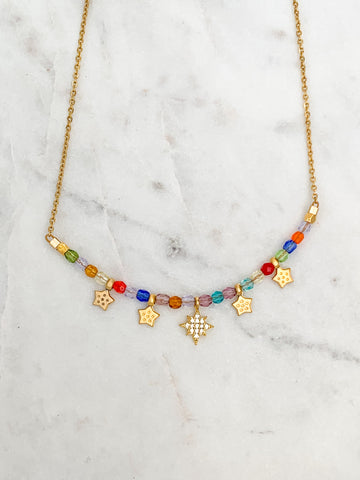 Embrace Your Magic Rainbow Starry Sky Necklace
